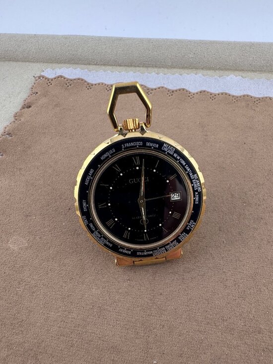 Almost NEW Gucci World Alarm Clock Vintage Rare Gucci Quartz Travel Alarm Clock main image 8